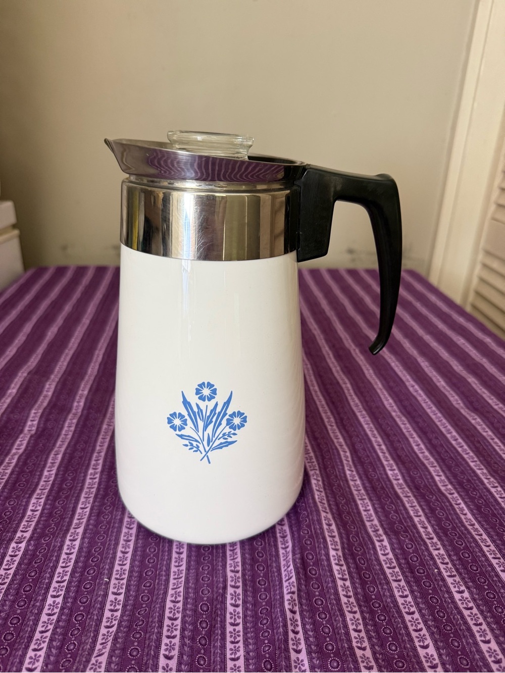 Corningware blue cornflower percolator